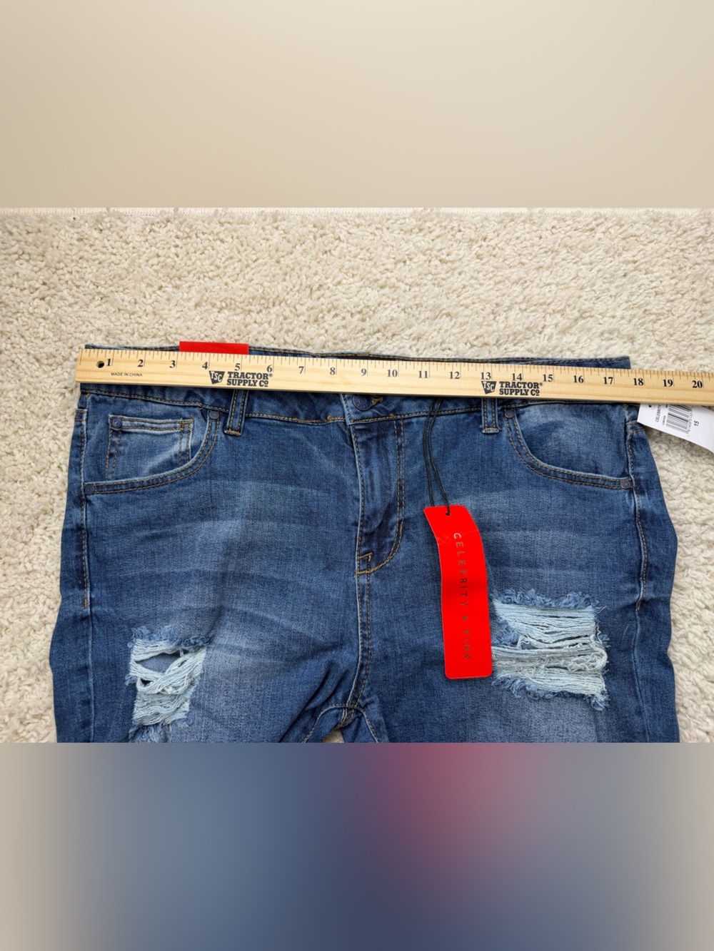 Juniors 15 Celebrity Pink Denim Bermuda Shorts - Picture 7 of 7